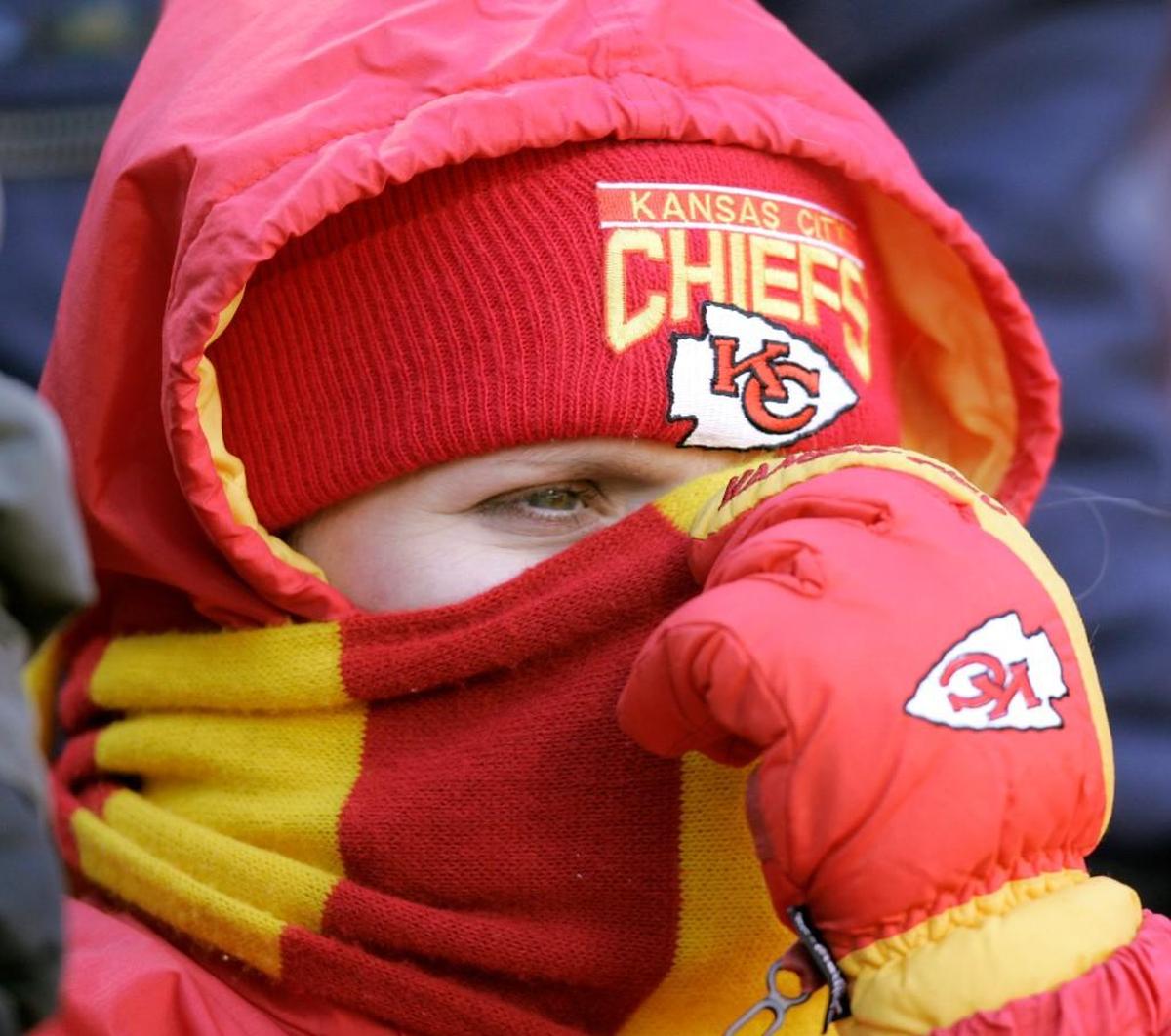 There have been plenty of cold games at Arrowhead Stadium, including this 2004 match attended by Ronda Beckett.