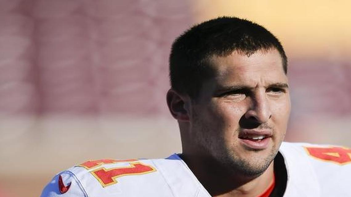 Kansas City Chiefs long snapper James Winchester (41) warmed up prior to the game against the Minnesota Vikings on October 18, 2015 at TCF Stadium in Minneapolis, MN.