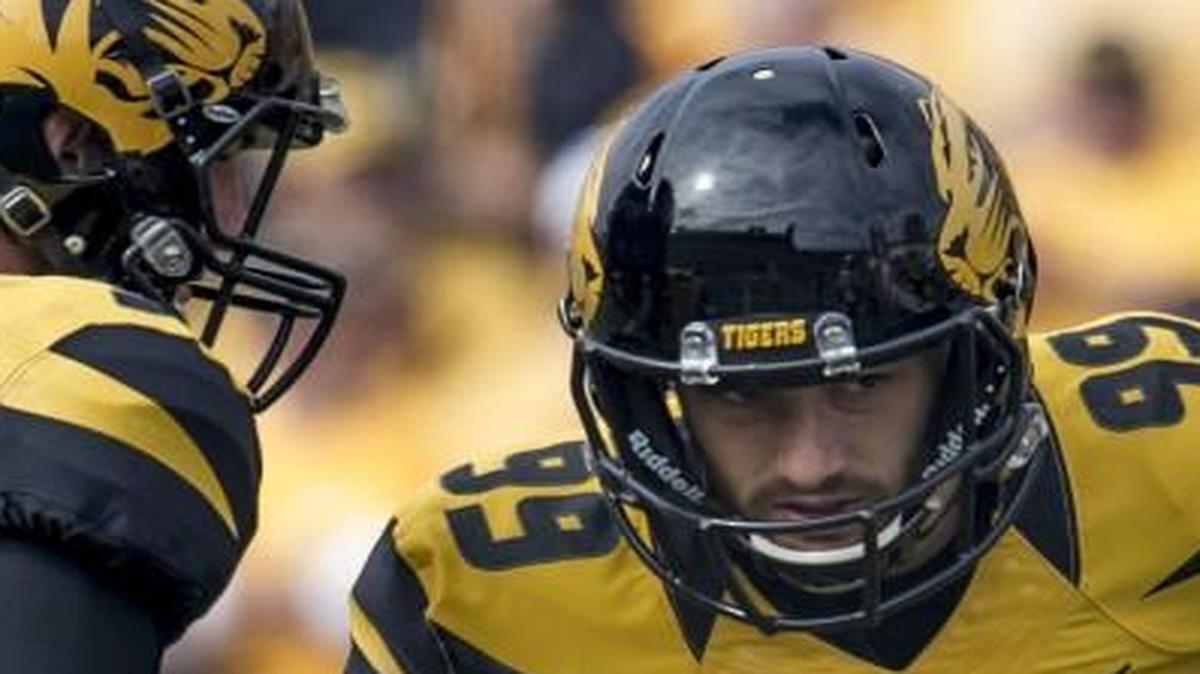 Missouri kicker Andrew Baggett (right) finished with 355 points in his career, eight shy of the school’s all-time record.