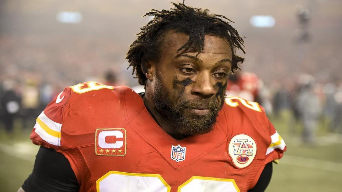 Kansas City Chiefs strong safety Eric Berry (29) walked off the field after the 18-16 loss to the Pittsburgh Steelers on January 15, 2017, in an AFC Divisional Playoff game at Arrowhead Stadium in Kansas City, Mo.