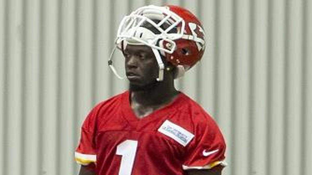 
New Chief De’Anthony Thomas during rookie minicamp in May.
