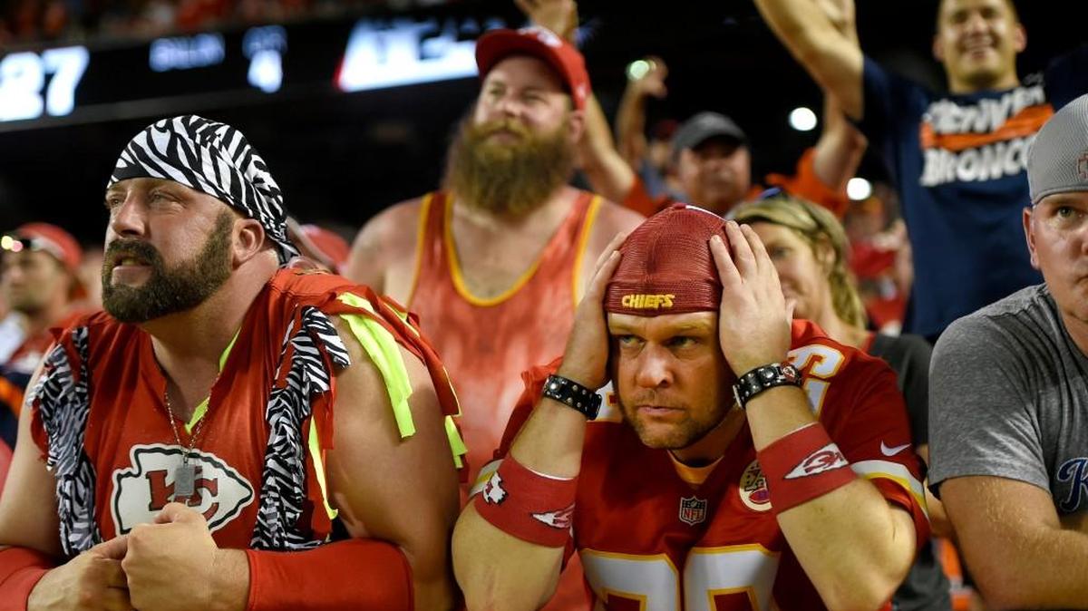 
Chiefs fans were unhappy at the end of Thursday’s game against the Broncos at Arrowhead Stadium.
