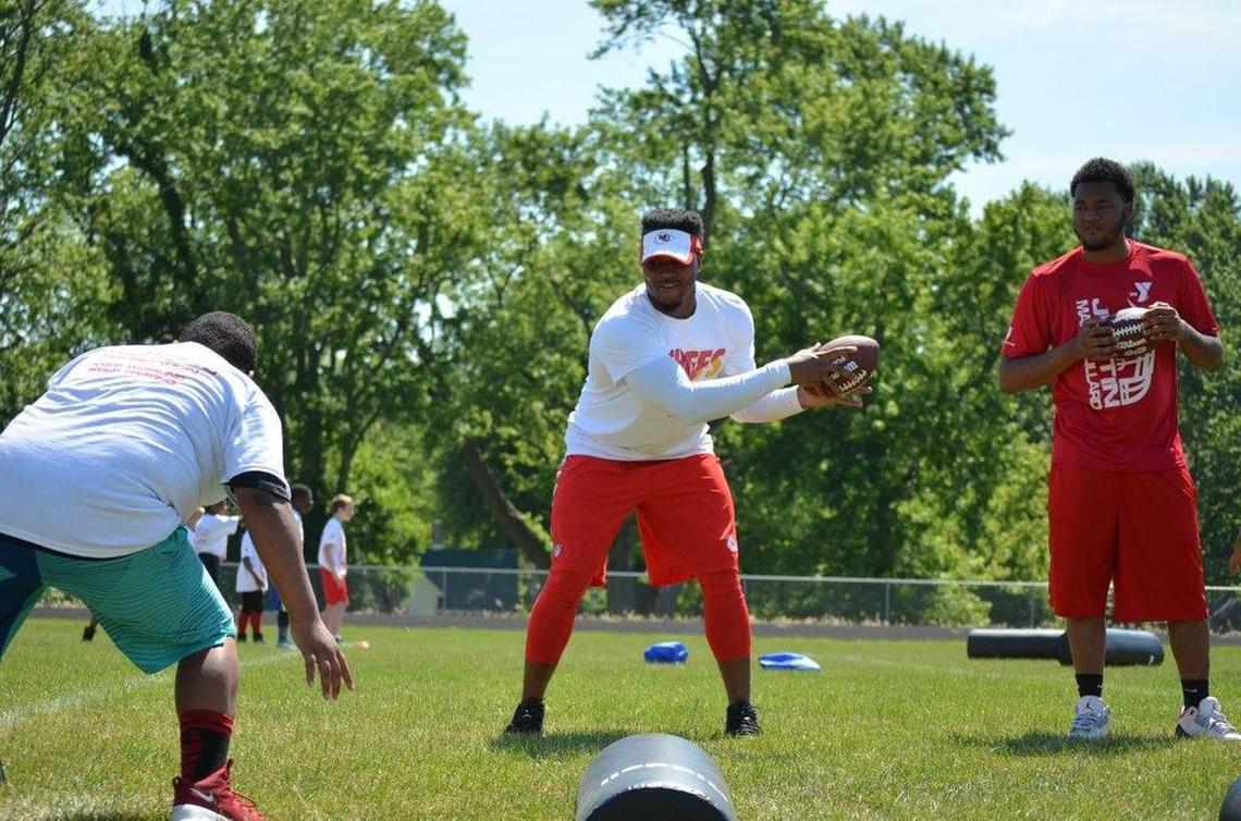 Justin March-Lillard has a patient way with kids, just like his father.