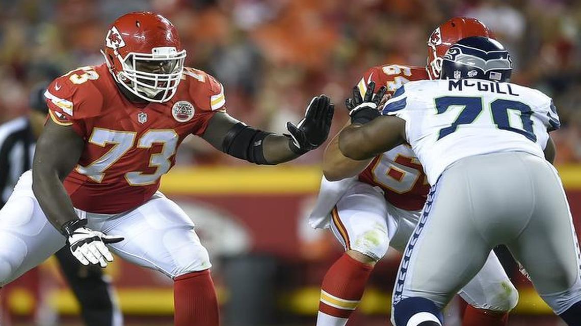 
Zach Fulton moved from guard, which he played here against Seattle in preseason game No. 3, to center in the final preseason game Thursday at St. Louis.
