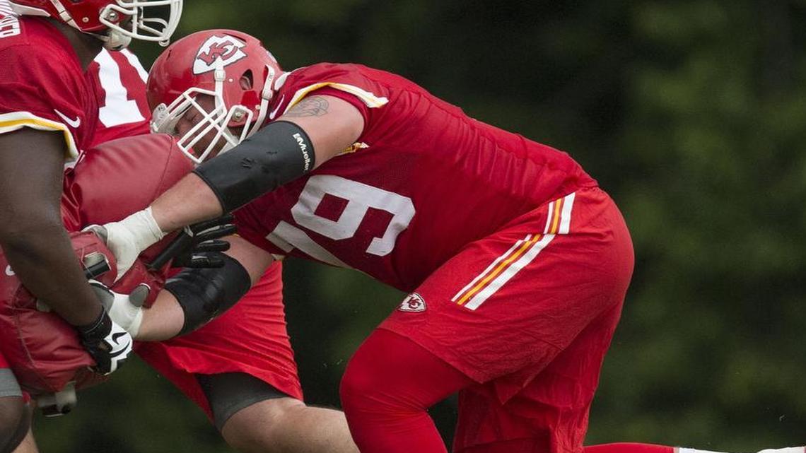 Kansas City Chiefs guard Parker Ehinger, shown during 2016 training camp, was activated on Monday.