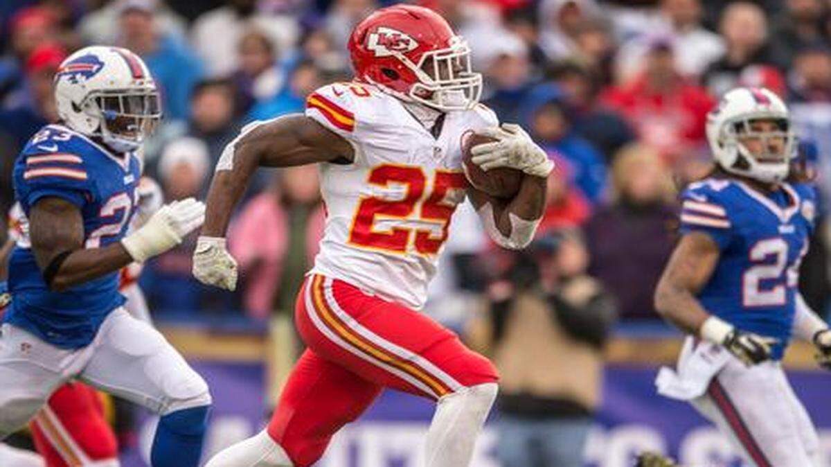
In the fourth quarter, when coach Andy Reid decided to go for a fourth-and-1 at the Bills’ 39 with 13:39 remaining in the game. Quarterback Alex Smith tossed a pitch to running back Jamaal Charles, who dashed 39 yards for the touchdown, cutting Buffalo’s lead to 13-10. The Chiefs won the game 17-13.
