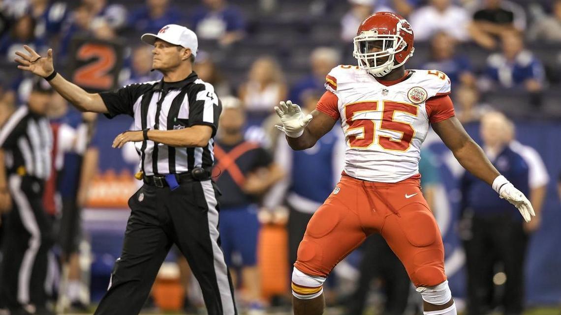 Kansas City Chiefs outside linebacker Dee Ford is questionable to play on Sunday against Atlanta.