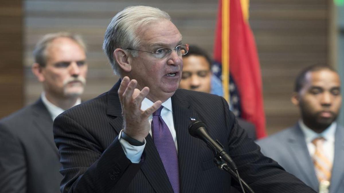 
Missouri Gov. Jay Nixon, shown here during a news conference in Kansas City recently, spoke on a number of topics during a visit to Chiefs training camp in St. Joseph on Wednesday.
