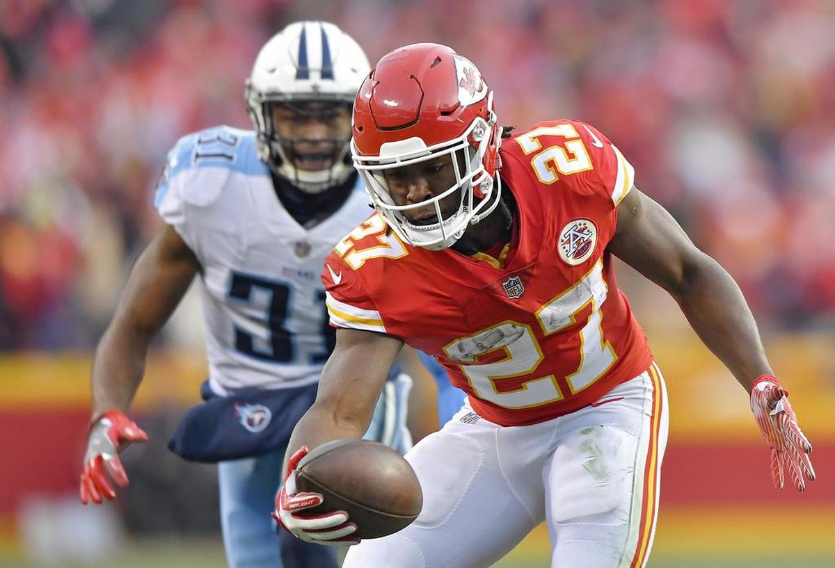 Chiefs running back Kareem Hunt, who led the NFL in rushing this season, had only 11 carries in Saturday’s 22-21 loss to the Titans at Arrowhead Stadium.