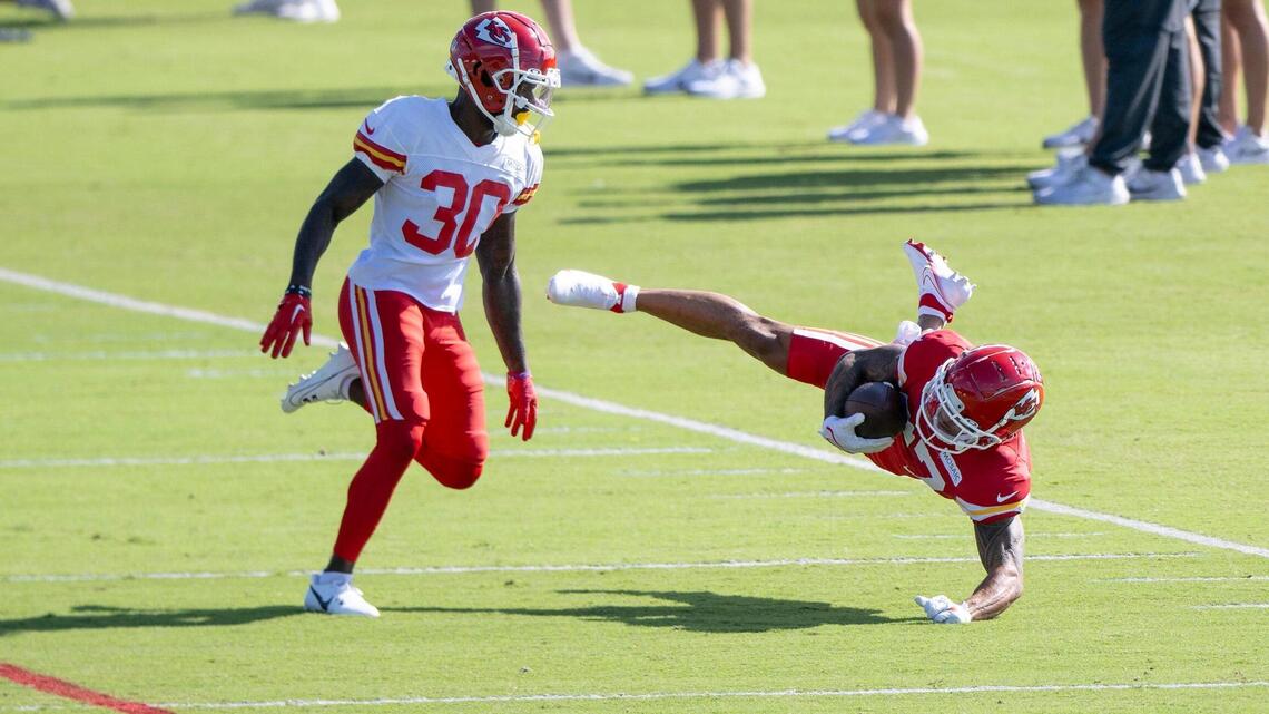 Another great effort by Kansas City Chiefs WR Nikko Remigio, but it ends with injury