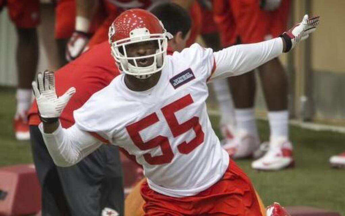 
Chiefs linebacker Dee Ford took part in the rookie minicamp at the Arrowhead practice facility in May.
