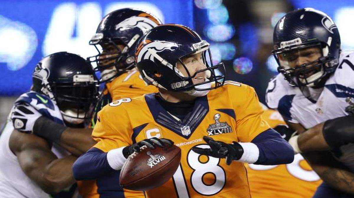 
Broncos quarterback Peyton Manning saw too much of the Seahawks’ pass rushers in the Super Bowl.

 
