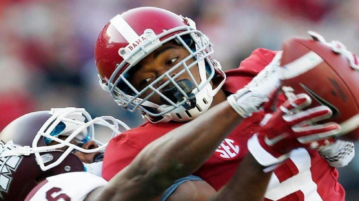 
Amari Cooper caught 124 passes for 1,727 yards and 16 touchdowns last season for Alabama.
