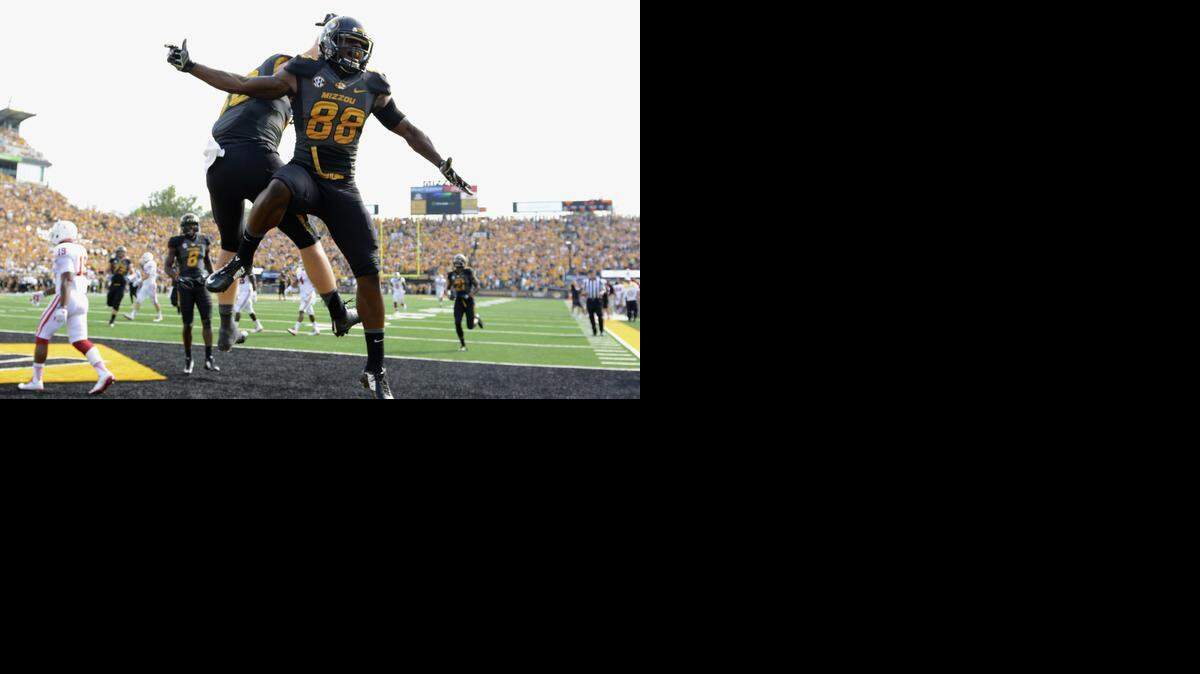 
Missouri wide receiver Jimmie Hunt (88) celebratef a touchdown against Indiana during their Sept. 20 game at Faurot Field.
