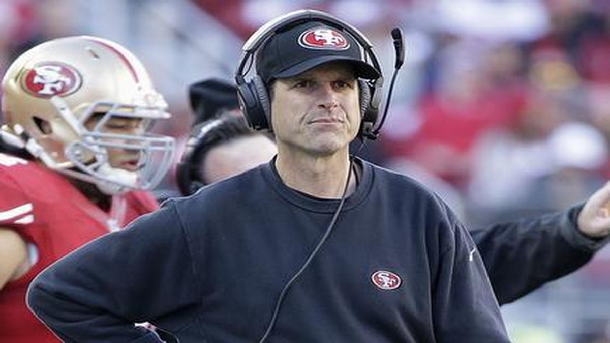 
Jim Harbaugh coached the 49ers for four seasons.
