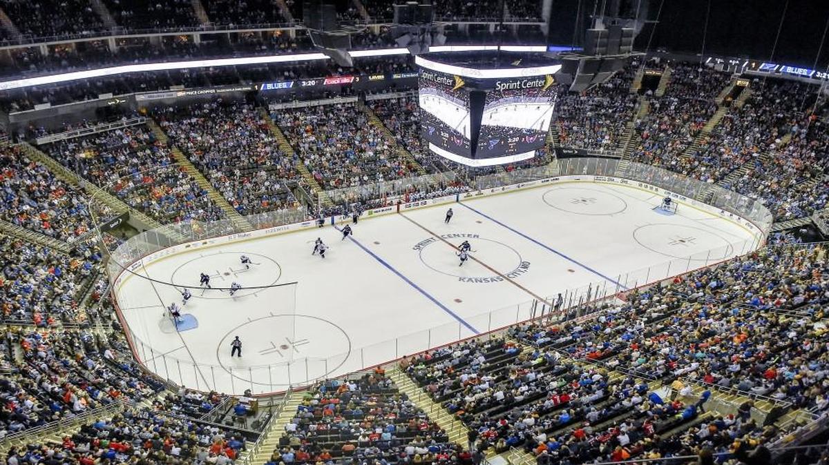 The St. Louis Blues and Washington Capitals played an exhibition game at T-Mobile Center in 2017..