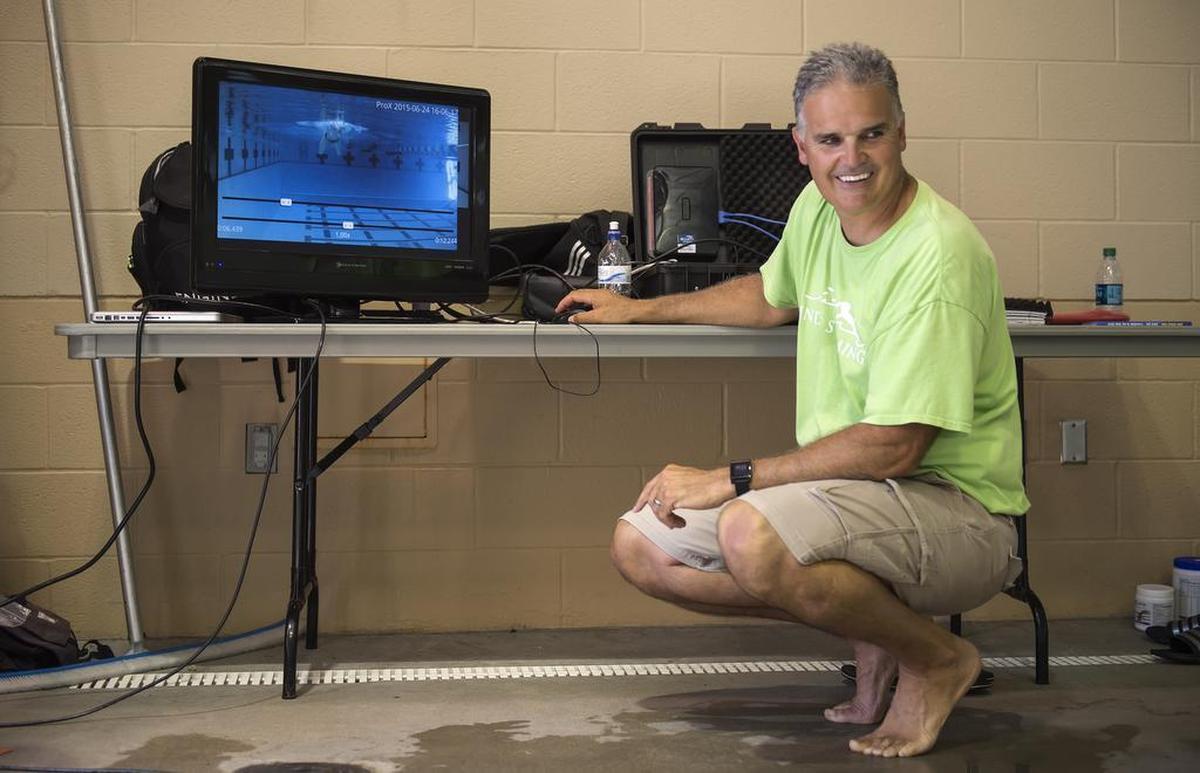 Peter Andrew, father and coach to Michael Andrew, a 16-year-old professional swimmer who lives just outside of Lawrence with his family, worked in analyzing underwater camera video footage of a family from Turkey.