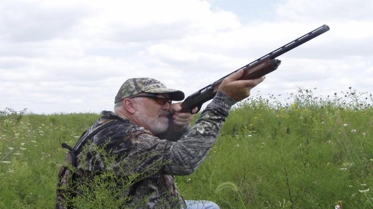 
Sam Heizer aimed at a dove on opening day of dove season at the James A. Reed Area in 2009. 
