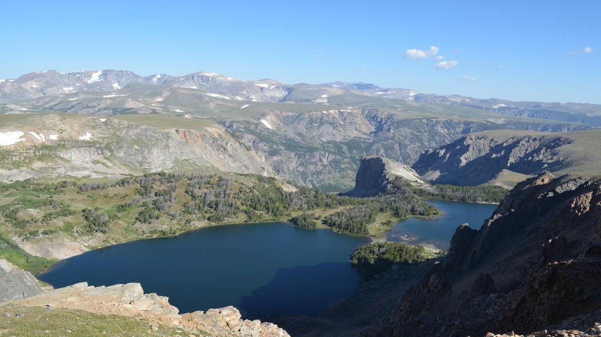 The Beartooth Mountains, not far from the northeast entrance to Yellowstone National Park, offer some stunning scenery.