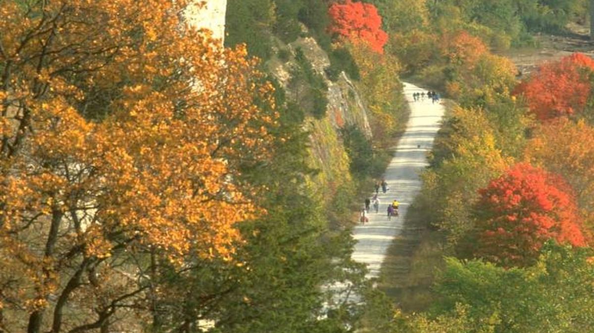 
The Katy Trail in central Missouri is one of many paths that gives hikers and bicyclists a good view of fall color.
