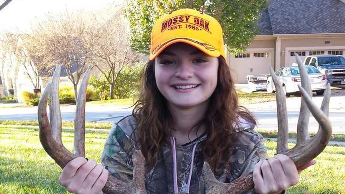 Sierra Scott, 16, was all smiles after taking a big buck during the November Missouri deer season.