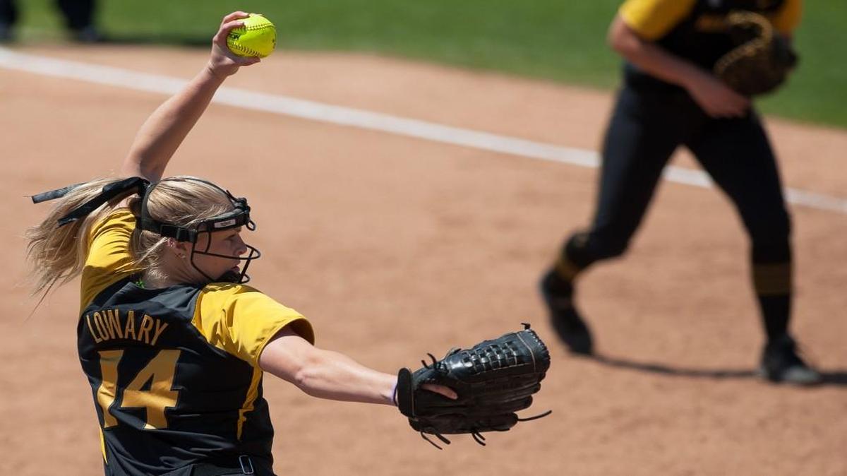 Mizzou’s Paige Lowary throws against Nebraska during last weekend’s regional championship game in Columbia, Mo.