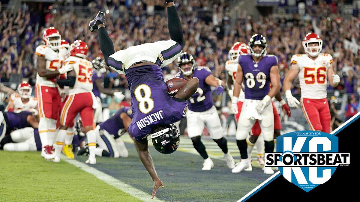 Baltimore Ravens quarterback Lamar Jackson scores a touchdown in the second half of an NFL football game against the Kansas City Chiefs, Sunday, Sept. 19, 2021, in Baltimore. (AP Photo/Julio Cortez)