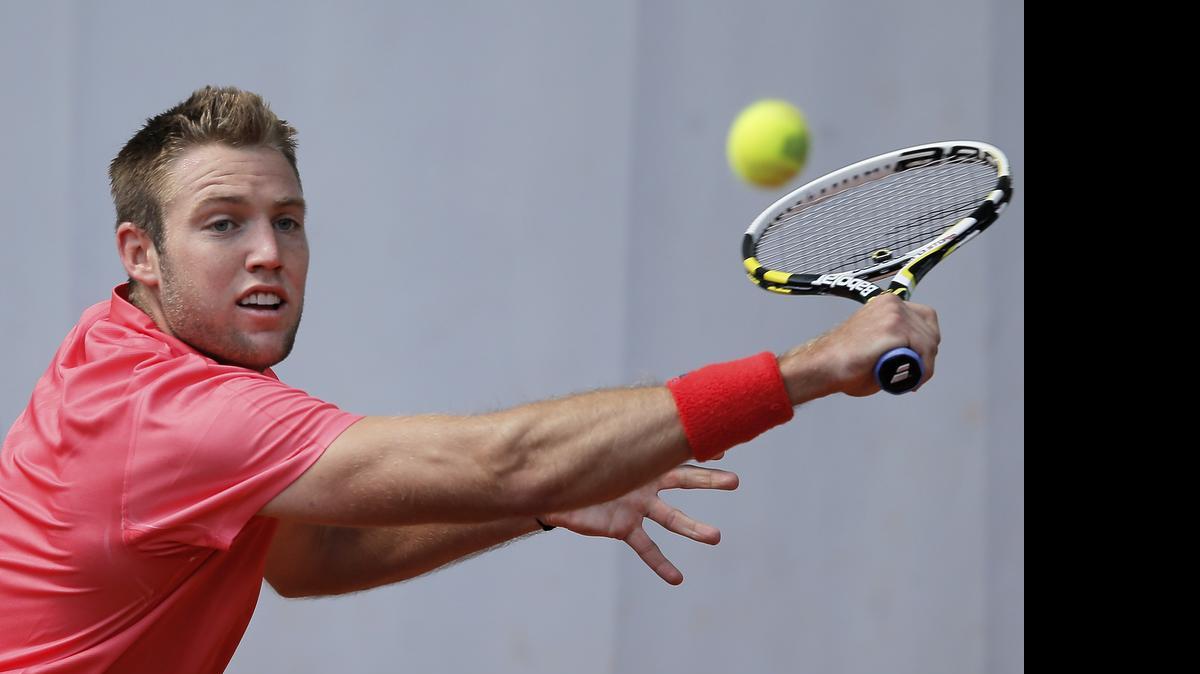 
Jack Sock (above) outlasted Croatia's Borna Coric on Saturday on the way to his deepest run in a major tournament.
