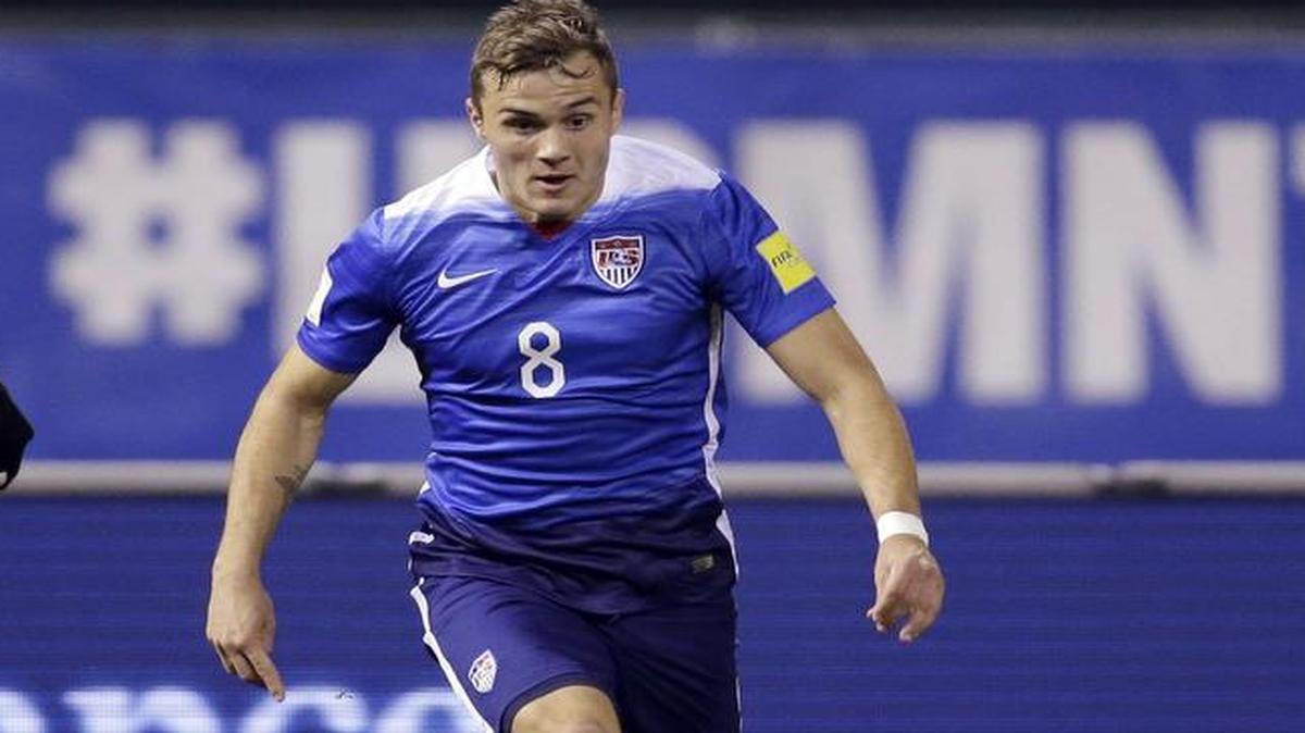 United States national team player Jordan Morris (right) will compete for Stanford in the NCAA Division I men’s soccer tournament that ends at Sporting Park.