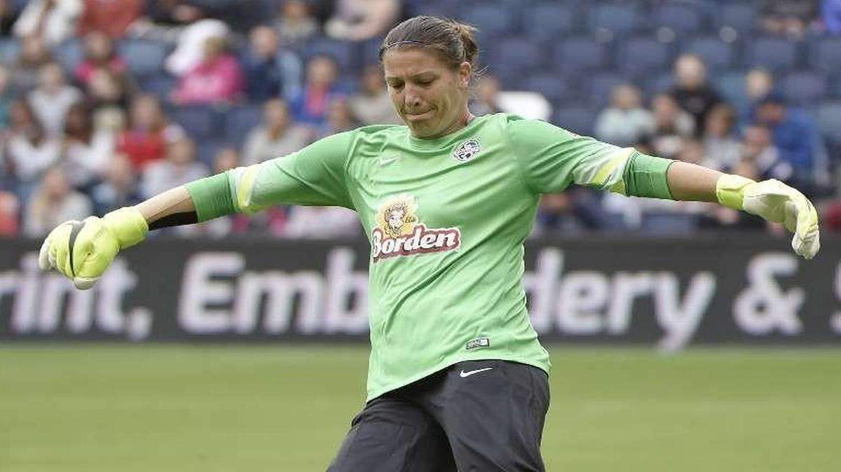 
FC Kansas City goalie Nicole Barnhart FC leads the league with six shutouts this season. 
