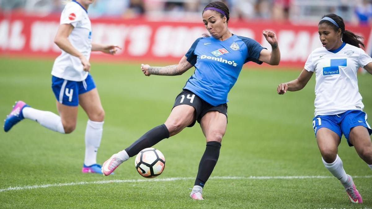 FC Kansas City players including Sydney Leroux Dwyer (14) will be reassigned to Salt Lake City.