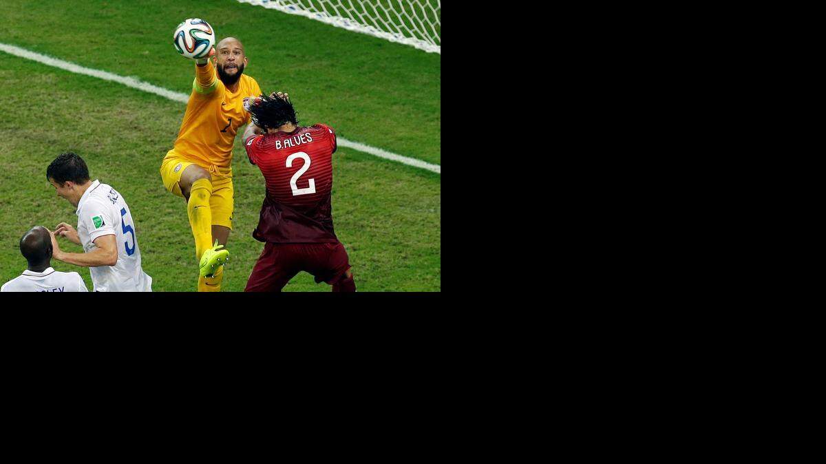 
Goalkeeper Tim Howard has been standing tall in the net for the United States in the World Cup.


