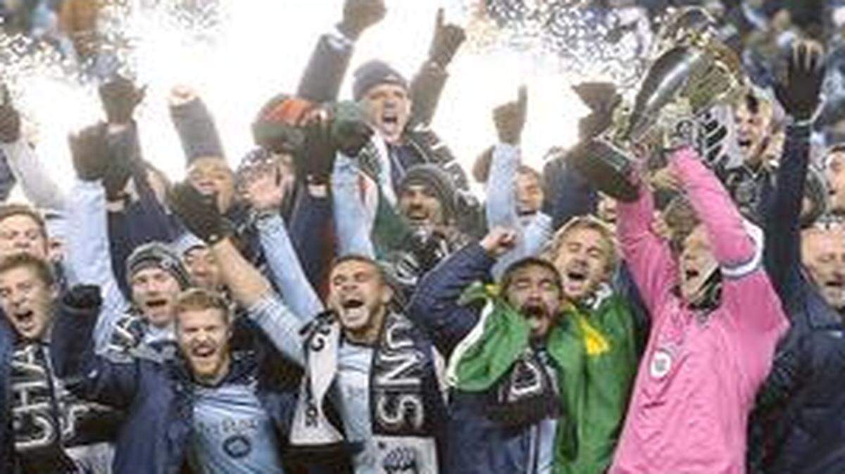 
Sporting Kansas City celebrated after winning the MLS Cup last December.
