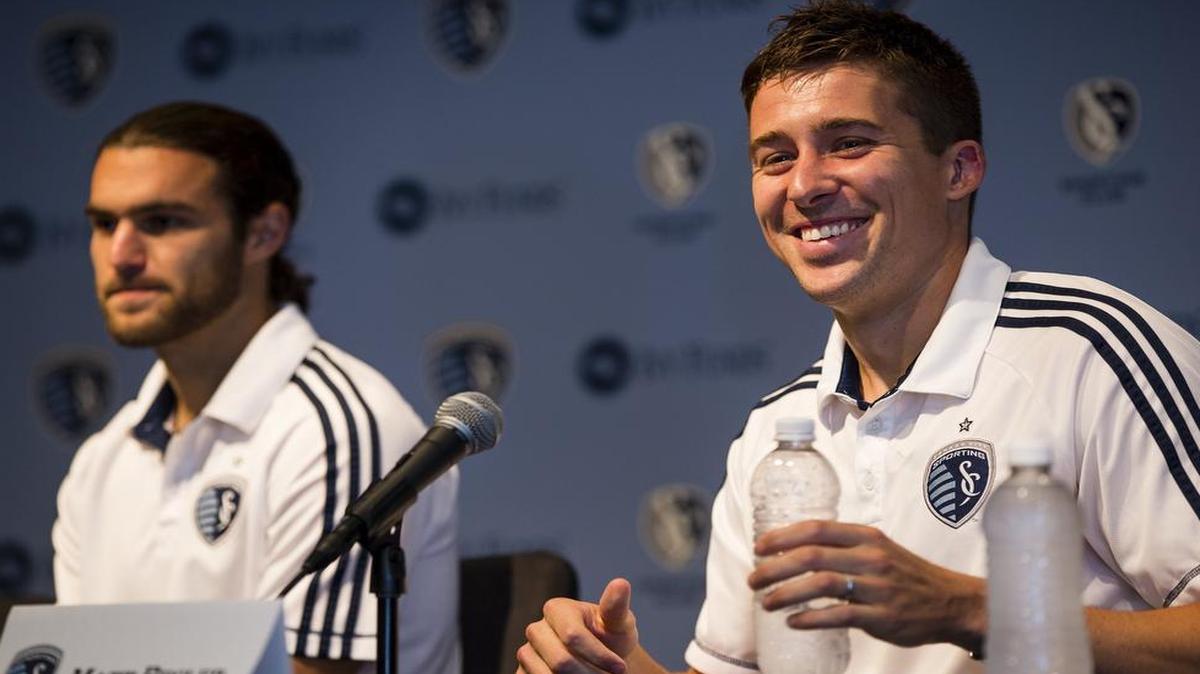 
Sporting Kansas City captain Matt Besler (right) and midfielder Graham Zusi were named to the U.S. men’s national team provisional roster for its CONCACAF Cup game against Mexico on Oct. 10. The roster will be whittled down to 23 players for the match.
