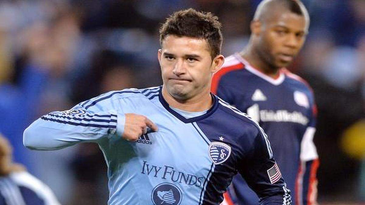 
Sporting KC forward Claudio Bieler celebrated scoring the game-winning goal in the second overtime on Nov. 6, 2013, in the MLS Eastern Conference semifinals against the New England Revolution at Sporting Park.
