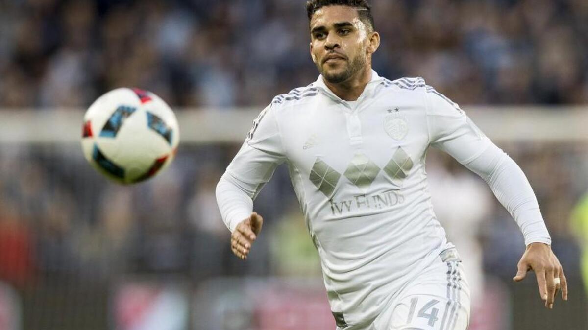 Sporting Kansas City’s Dom Dwyer is scoreless in the last five games and has just four goals this season.