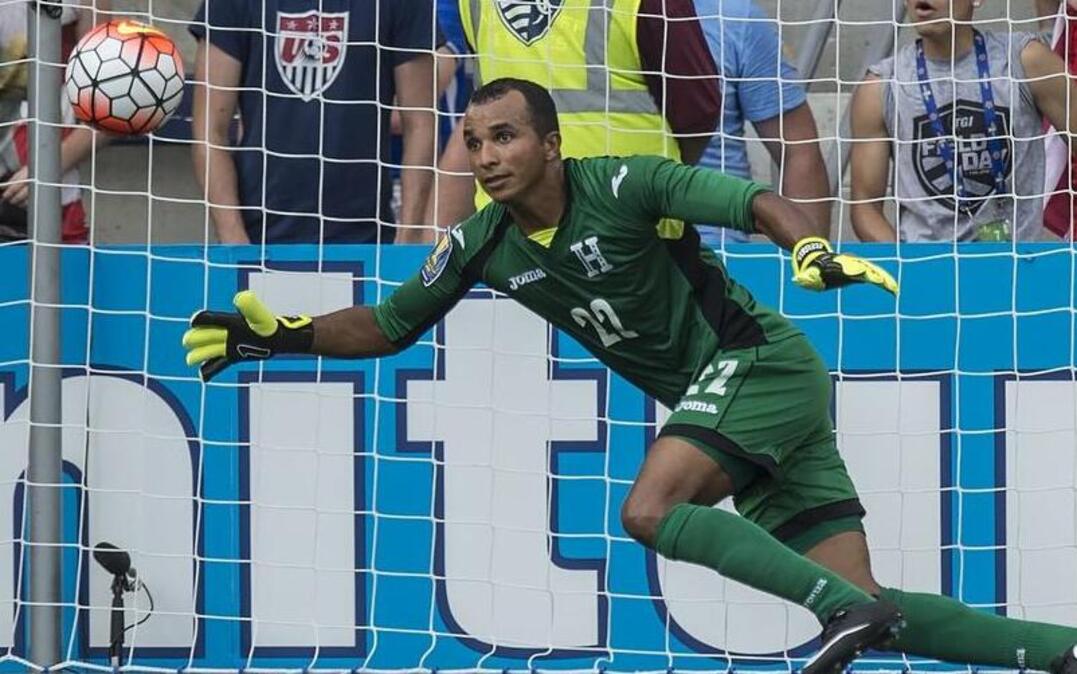 
Honduras goalkeeper Donis Escober couldn't stop a crossing shot for a first half goal by Haiti during the Gold Cup soccer match on Monday at Sporting Park. Honduras lost 1-0 and was eliminated from the Gold Cup.

