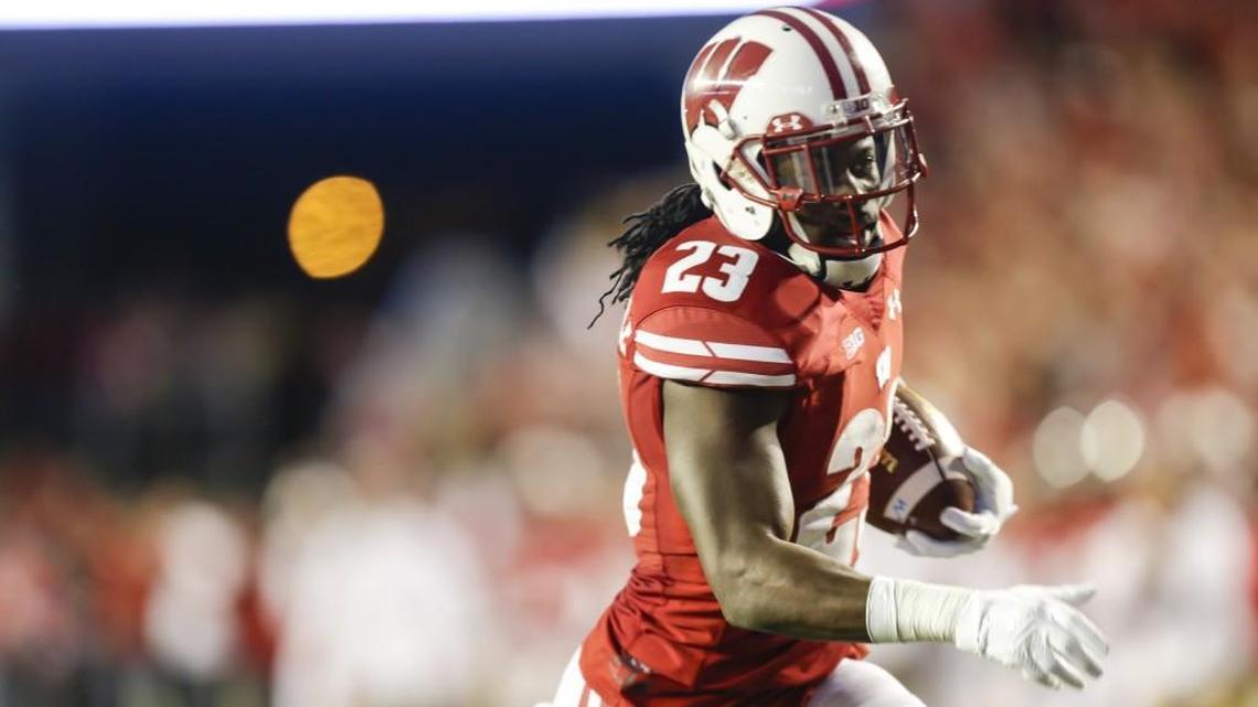 Wisconsin running back Dare Ogunbowale.