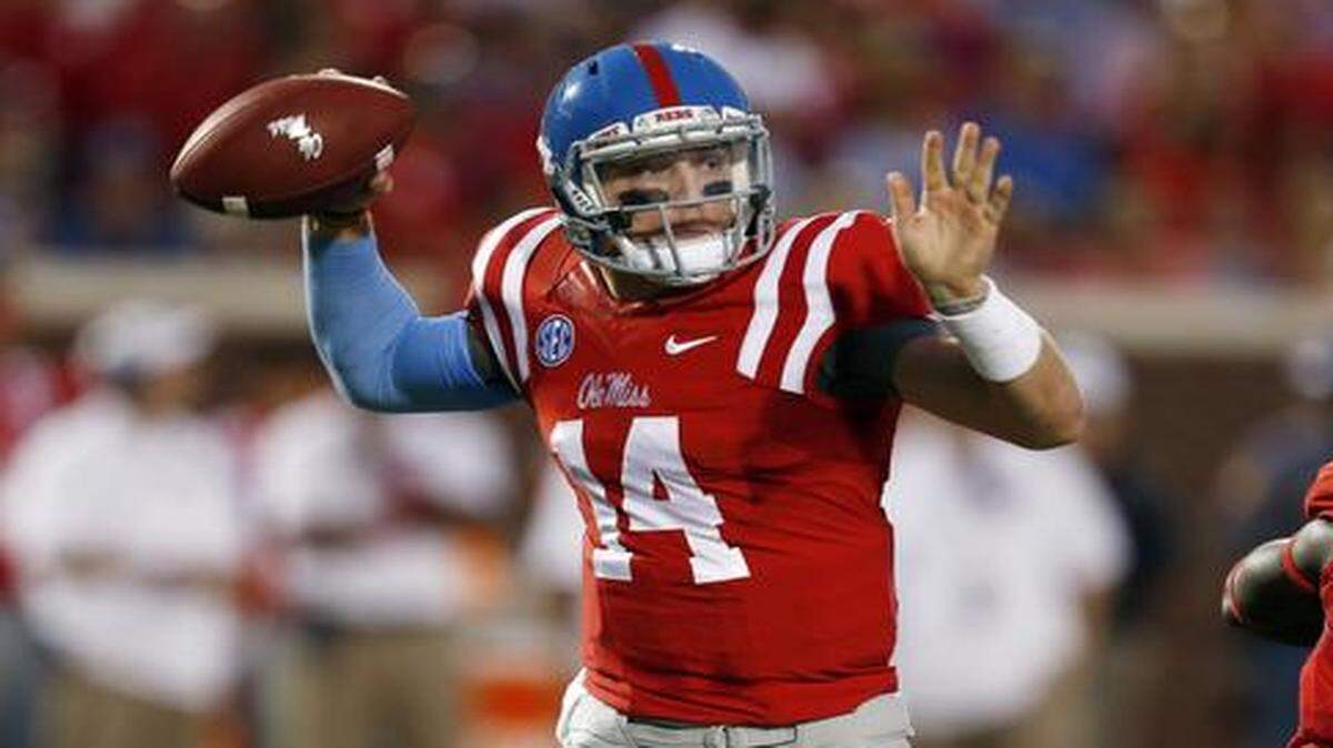 
Mississippi quarterback Bo Wallace (14) led the Rebels past Memphis 24-3 on Sept. 27.



