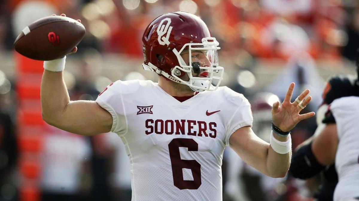 Oklahoma quarterback Baker Mayfield passed for 598 yards in the Sooners’ Bedlam victory at Oklahoma State on Saturday.