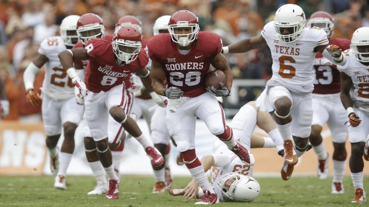 
Since the Big 12 slimmed down to 10 teams, there has only been one top-10 finish between the Oklahoma and Texas football teams — OU in 2013.
