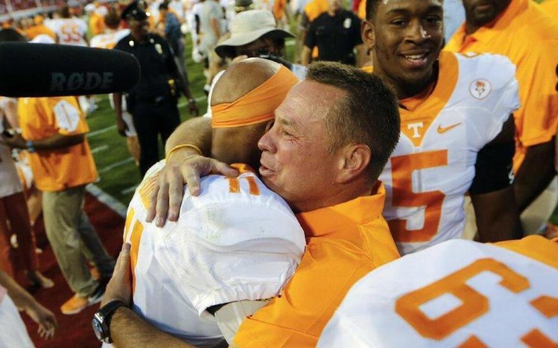 Butch Jones’ victory sob explains the pressure of college football coaching