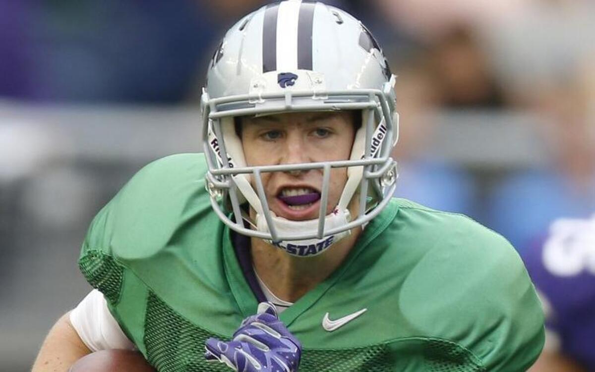 
Joe Hubener, a backup last season, is one of four quarterbacks competing for the starting job this season at Kansas State.
