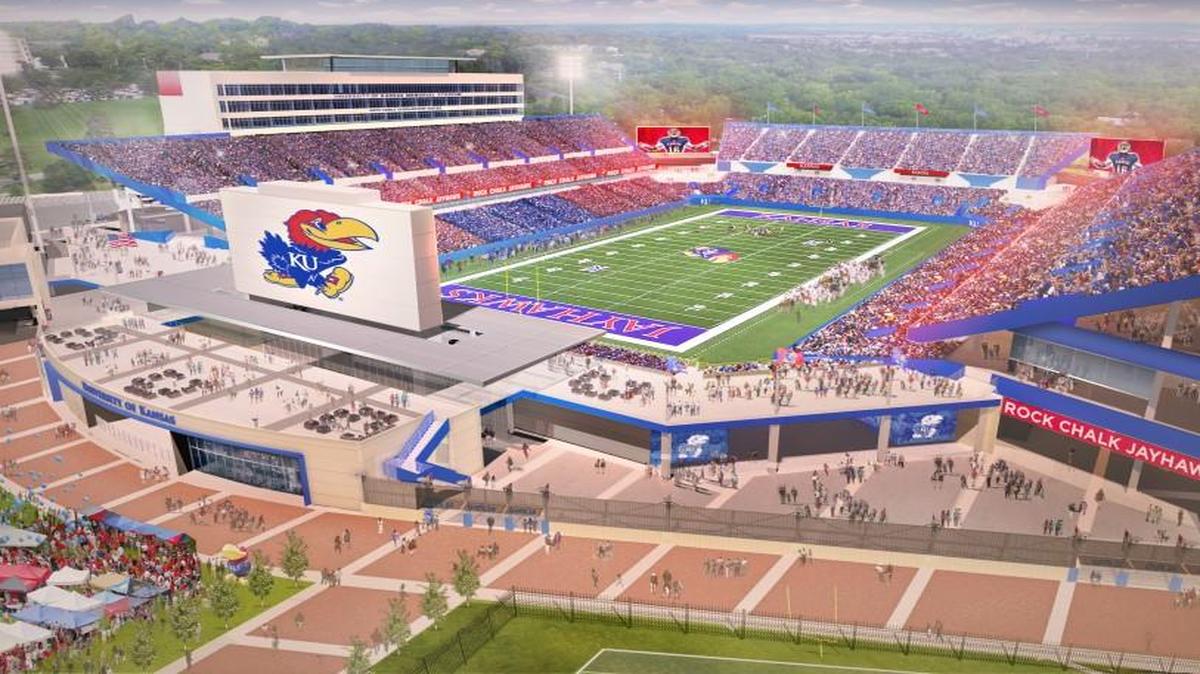 This is an overview rendering of what the remodeled Memorial Stadium would look like.