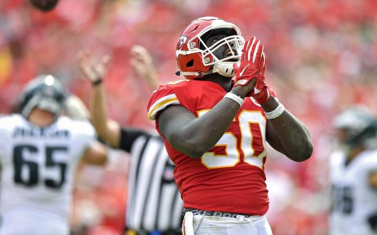 Chiefs outside linebacker Justin Houston had a big game against the Eagles on Sunday.