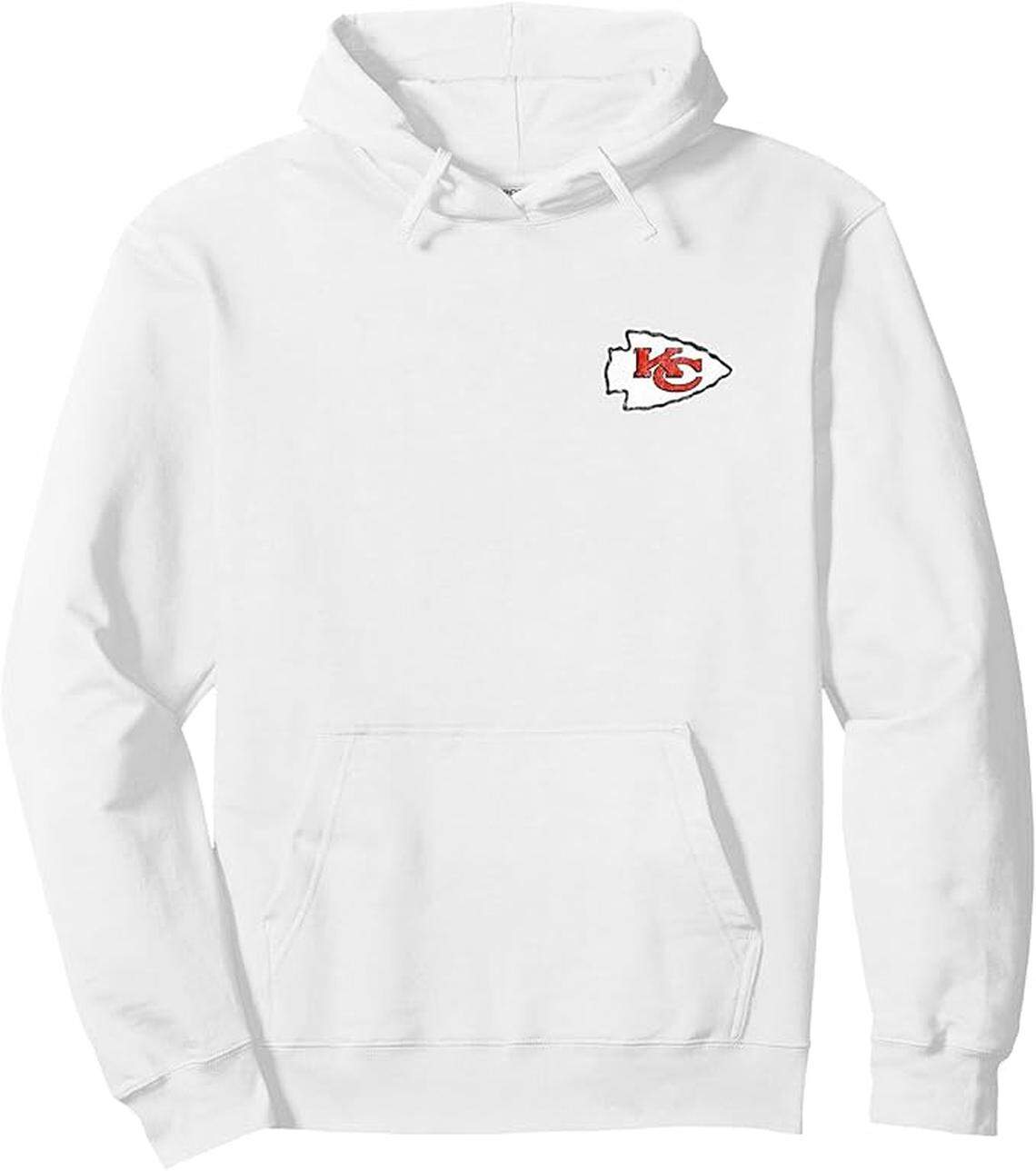 A white Chiefs hoodie.