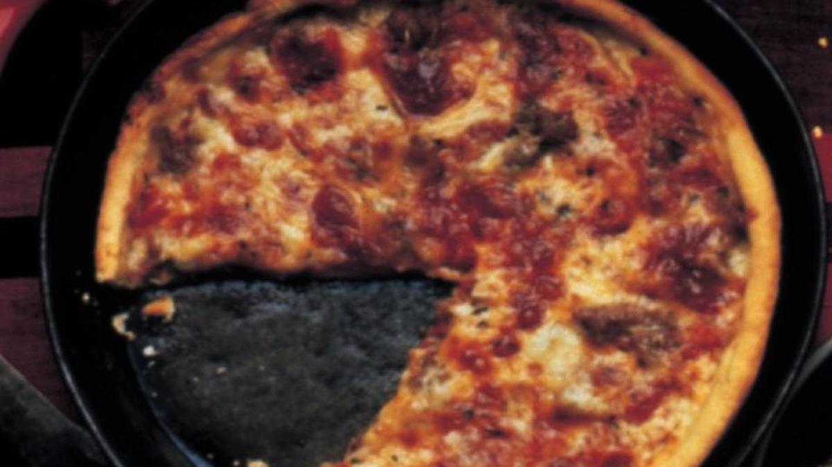 Chicago-style pizza.