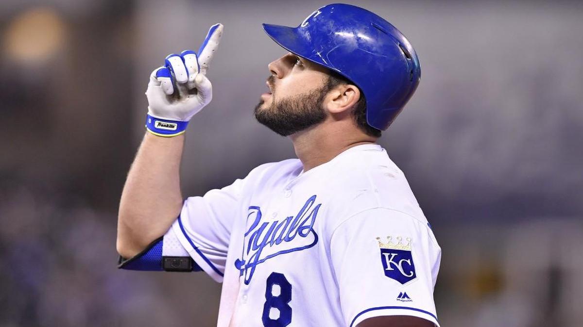 Kansas City Royals third baseman Mike Moustakas.