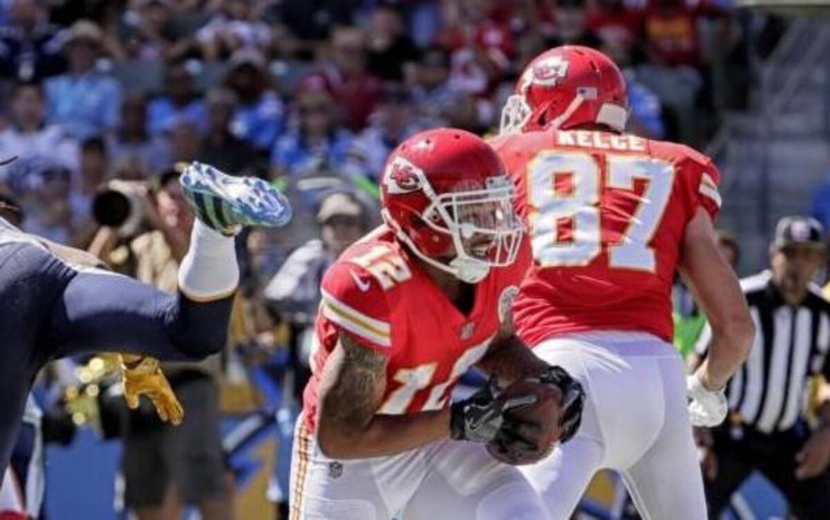Kansas City Chiefs receiver Albert Wilson scored a first-quarter touchdown on Sunday.