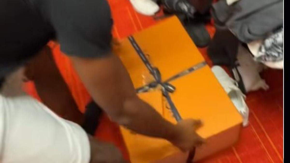 One of the gifts in the Chiefs locker room.